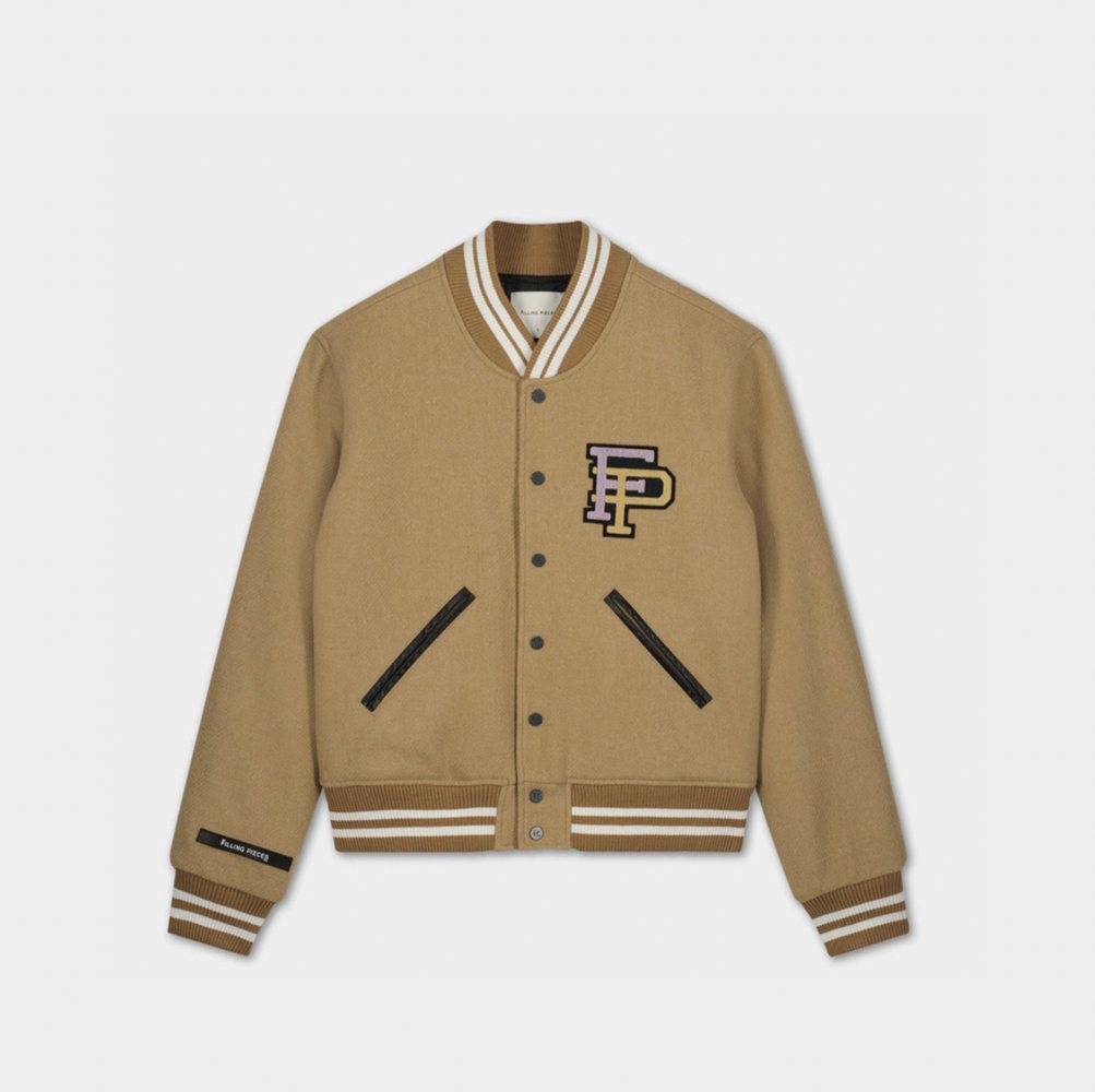 holk varsity jacket camel-