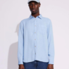 Won Hundred Poul Tencel Shirt - Chambrey Blue Won Hundred Poul Tencel Shirt - Chambrey Blue