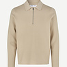 Samsoe Samsoe Guna 10490 Half Zip Polo - Oatmeal Samsoe Samsoe Guna 10490 Half Zip Polo - Oatmeal