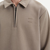 Samsoe Samsoe Jonathan 11746 Half Zip Logo Sweat - Brindle Samsoe Samsoe Jonathan 11746 Half Zip Logo Sweat - Brindle