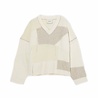 Róhe Patchwork Jacquard Bowling Shirt - Ecru Check Róhe Patchwork Jacquard Bowling Shirt - Ecru Check