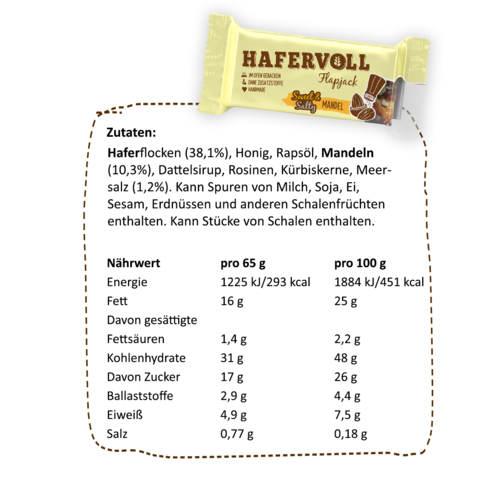 HAFERVOLL Classic Flapjack Sweet & Salty Mandel