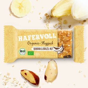 HAFERVOLL 18er Organic Flapjack Banana & Brazil Nut