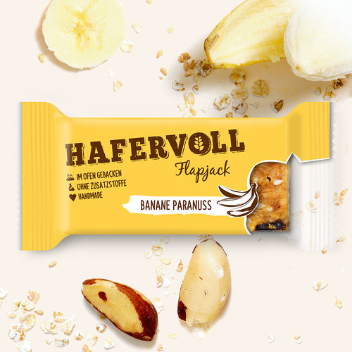 HAFERVOLL Flapjack Banane Paranuss HAFERVOLL Flapjack Banane Paranuss