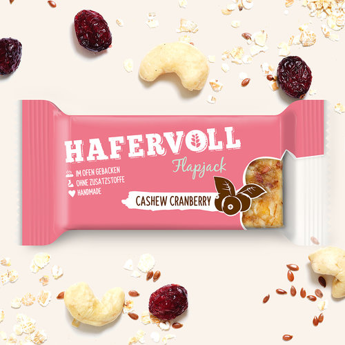 HAFERVOLL Flapjack Cashew Cranberry HAFERVOLL Flapjack Cashew Cranberry