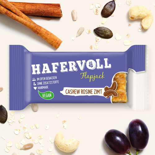 HAFERVOLL Flapjack Cashew Rosine Zimt HAFERVOLL Flapjack Cashew Rosine Zimt
