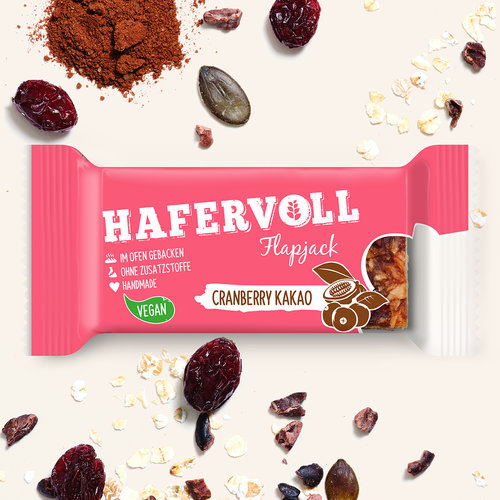HAFERVOLL Flapjack Cranberry Kakao