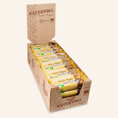 HAFERVOLL 18er Box - Organic Flapjack Banana & Brazil Nut