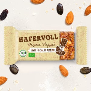 HAFERVOLL 18er Organic Flapjack Sweet & Salty Almond