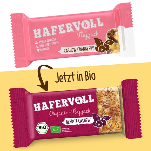 HAFERVOLL 18er Box - Organic Flapjack Berry & Cashew