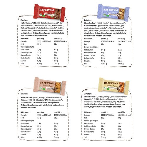 HAFERVOLL Flapjack Organic 18er Mixbox