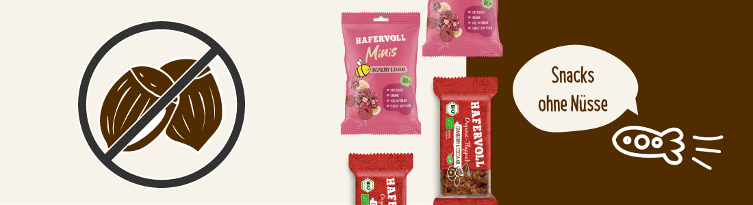 Hafervoll Snacks ohne Nüsse – allergikerfreundliche Bio-Riegel und Minis