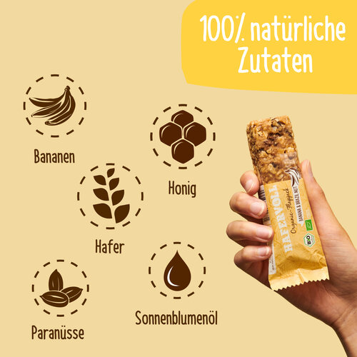 HAFERVOLL 18er Box - Organic Flapjack Banana & Brazil Nut