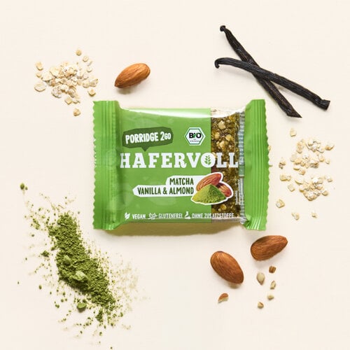 HAFERVOLL Matcha, Vanilla & Almond Porridge2go
