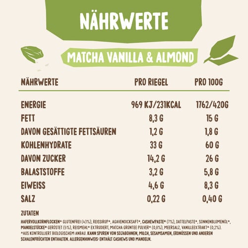 HAFERVOLL 13er Box - Porridge2go - Matcha, Vanilla & Almond - Bio HAFERVOLL 13er Box - Porridge2go - Matcha, Vanilla & Almond - Bio