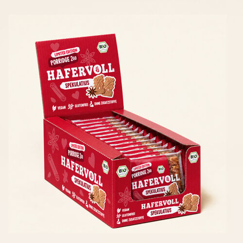 HAFERVOLL 13er Box - Porridge2go - Spekulatius