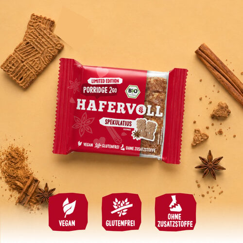 HAFERVOLL 13er Box - Porridge2go - Spekulatius