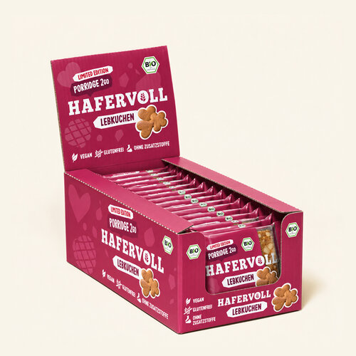 HAFERVOLL 13er Box - Porridge2go - Lebkuchen