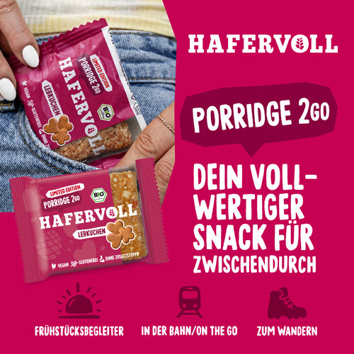 HAFERVOLL 13er Box - Porridge2go - Lebkuchen