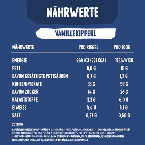 HAFERVOLL 13er Box - Porridge2go - Vanillekipferl