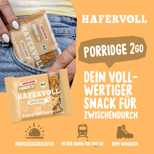 HAFERVOLL 13er Box - Porridge2go - Cookie Dough