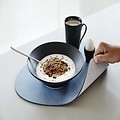 Lind DNA  Set 4x Curve L placemat double blauw /grijs