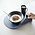 Lind DNA  Set 4x Placemat Curve double  blauw- zwart leer