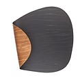 Lind DNA  set 4 x Placemat Curve double leer zwart bruin