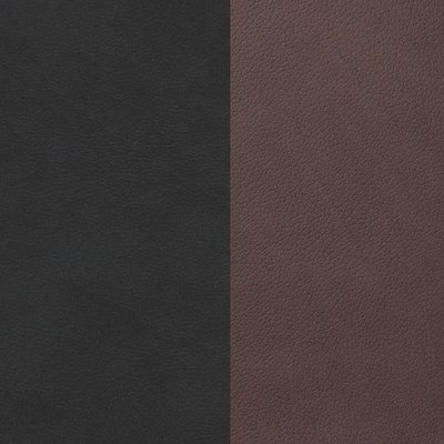 Lind DNA  Set van 2x  Placemats Curve large double leer in Purple Zwart