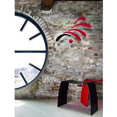 Flensted hanging art Flowing Rhytm Mobile  in rood zwart 30x45cm