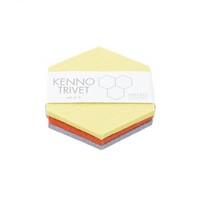 Verso Design Trivet set Kenno geel grijs orange 11,5x11,5cm