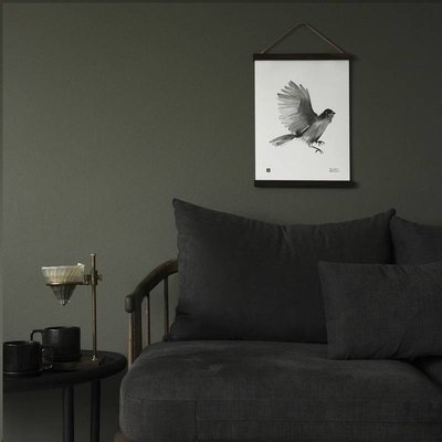 Teemu Järvi  Poster Siberian Jay - pen illustratie 30x40cm