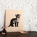  Teemu Järvi  Fox cub - plywood poster