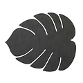 Lind DNA  Set 6x Placemat leer Monstera Leaf Nupo Zwart