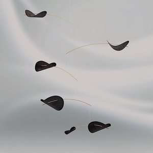 Flensted Mobiles Drifting Clouds Black 70x100cm