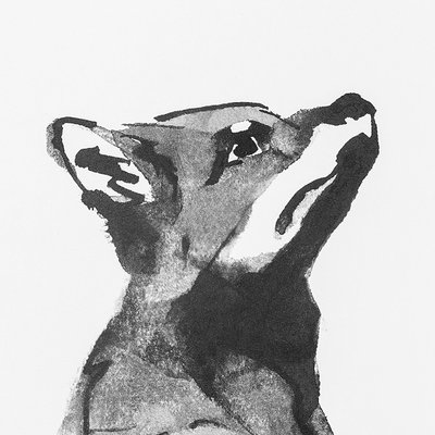 Teemu Järvi  Poster Red Fox - inkt pen illustratie - 30x40cm