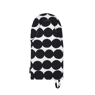 Marimekko Räsymatto ovenwant zwart-wit - functioneel Fins design