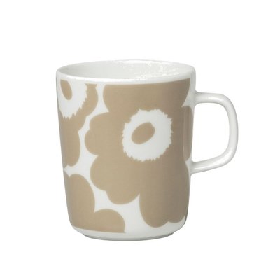 Marimekko Unikko mok 2,5dl beige - aardewerk - Fins design