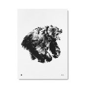 Teemu Järvi  Poster Roaring Bear 50x70cm - uniek Fins design