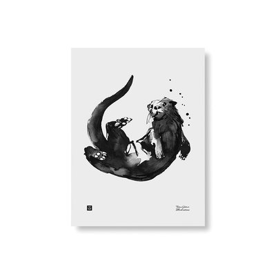 Teemu Järvi  Art print poster Otter B30xH40cm - Uniek Fins design