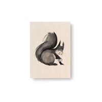  Teemu Järvi  Squirrel plywood artcard 10x15cm