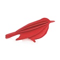 LOVI 3D kaart Bird rood 12cm