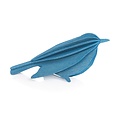 LOVI 3D kaart Bird blauw 12cm