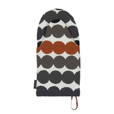 Marimekko Räsymatto ovenwant wit grijs kastanje - Fins design