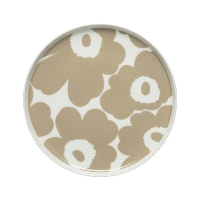 Marimekko Unikko bord Ø20cm beige wit - Fins design