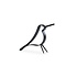 Cooee Design Woody Bird small black H14xD4,5xB19,5cm