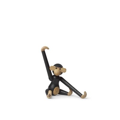 Kay Bojesen Monkey mini H10cm zwart gebeitst eiken - Danish design classic