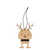 Hoptimist Reindeer hanger set H13,5cm met lederen ophangkoord