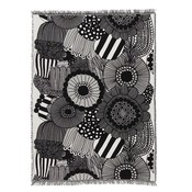 Marimekko plaid Siirtolapuutarha z/w katoen 130x170cm