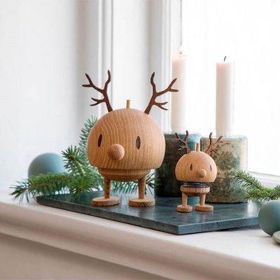 Hoptimist Reindeer Bumble Large oak H19cm  - Deens design classic